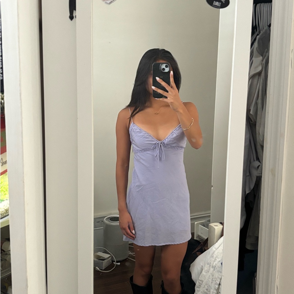 Princess Polly Lavender Slip Dress with Tie-Front